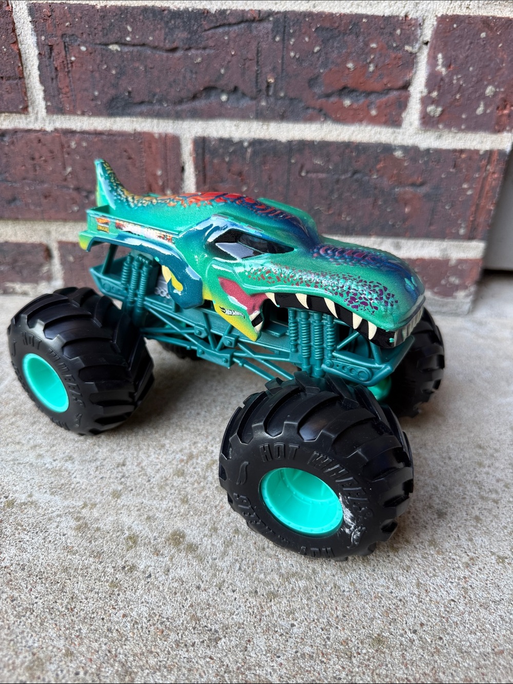Monster Truck Toy - Teal Crocodile Design